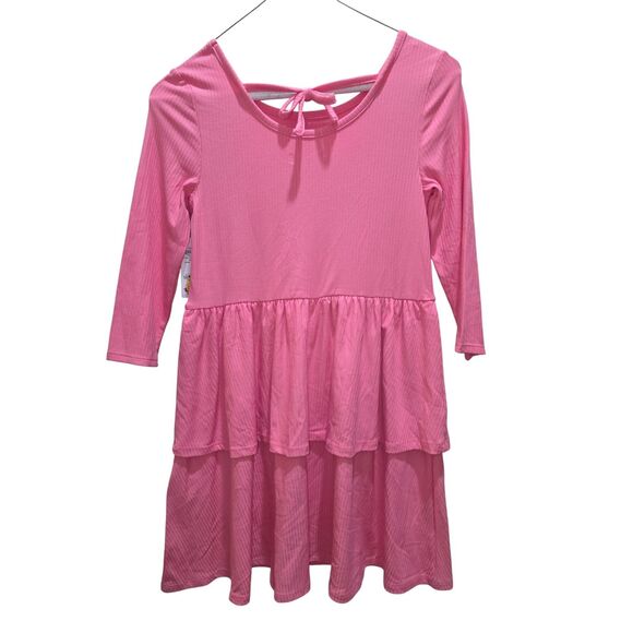 Girls Pink Tiered Dress Size M NWT by Epic Threads – Long Sleeve Ribbed Knit - Picture 6 of 8